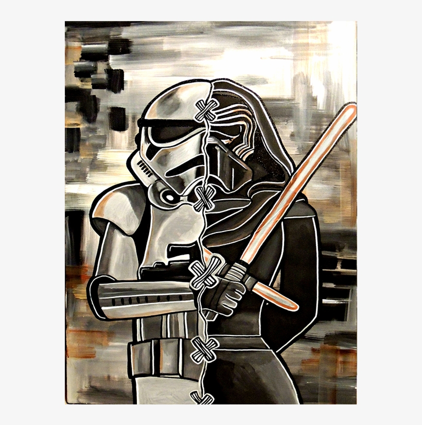 Kylo Ren And Stormtrooper Print 11″ X 14″ - Bust, transparent png #274253