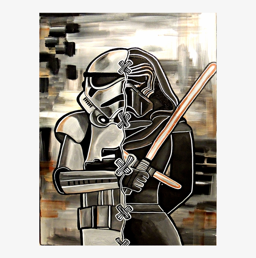 Kylo Ren And Stormtrooper Print 11″ X 14″ - Bust, transparent png #274253