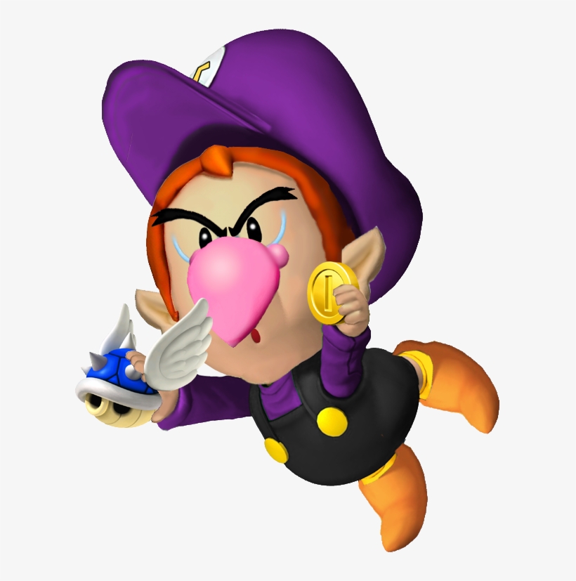 Baby Waluigi - Super Mario Baby Waluigi, transparent png #274324