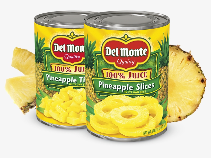 Pineapple - Del Monte Crushed Pineapple In 100% Juice 20 Oz, transparent png #274525