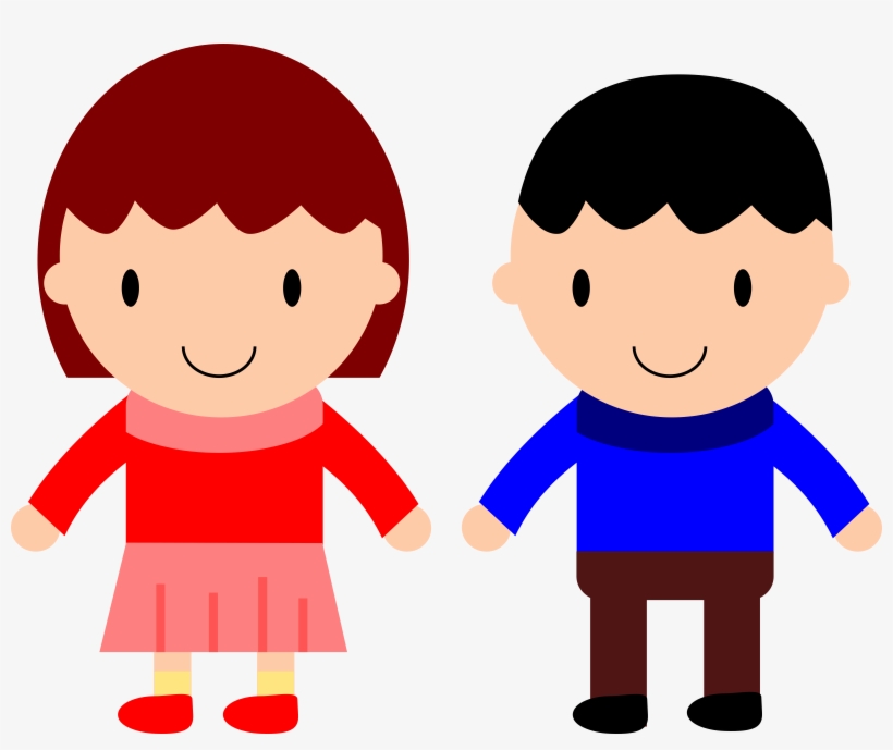 Big Image - Boy And A Girl Cartoon, transparent png #274551