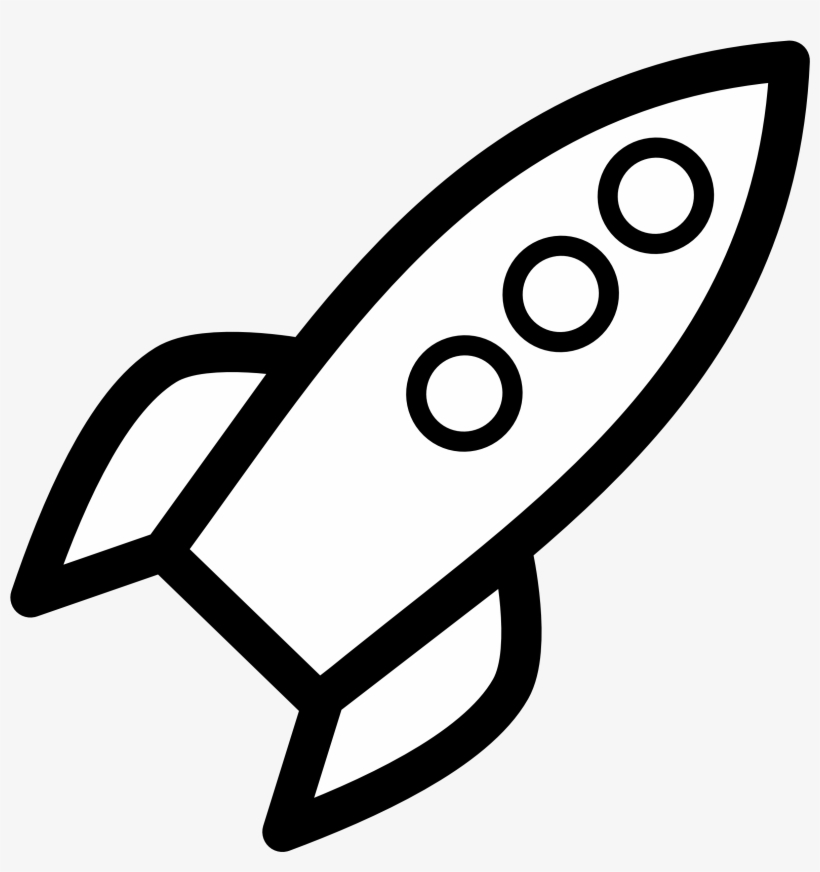 Lips Clipart Coloring Page - Rocket Clipart Black And White, transparent png #274784