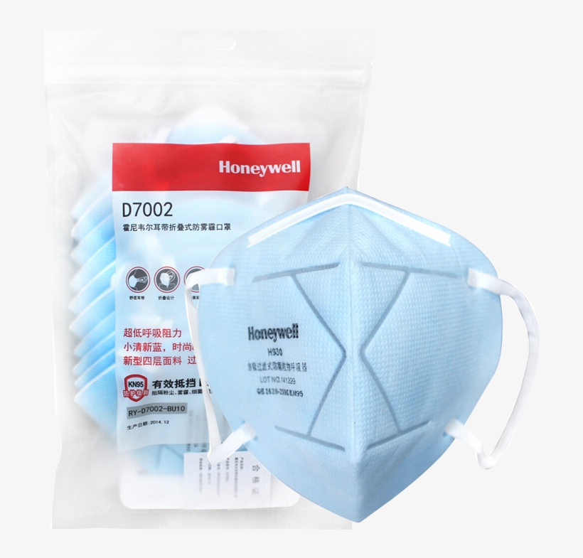 Honeywell Masks Kn95 Ear Wearing D7002 10 Pcs/packs - Bandage, transparent png #274808