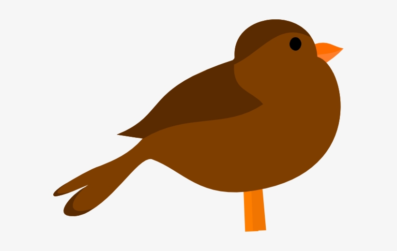 Brown Bird Clip Art At Clker - Bird Brown Clip Art, transparent png #275326