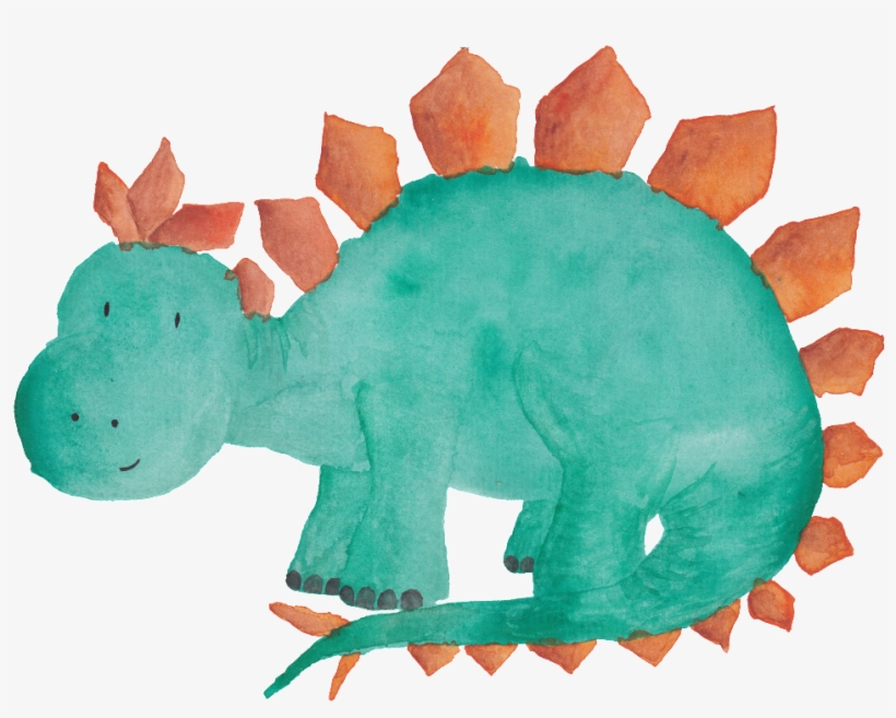 Green Hand Painted Dinosaur Cartoon Dinosaur Transparent - Baby Dinosaur Watercolor, transparent png #275508
