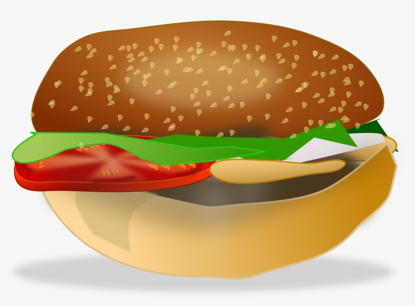 Cheeseburger Hamburger Fast Food Veggie Burger Clip - Sandwich Model, transparent png #275842