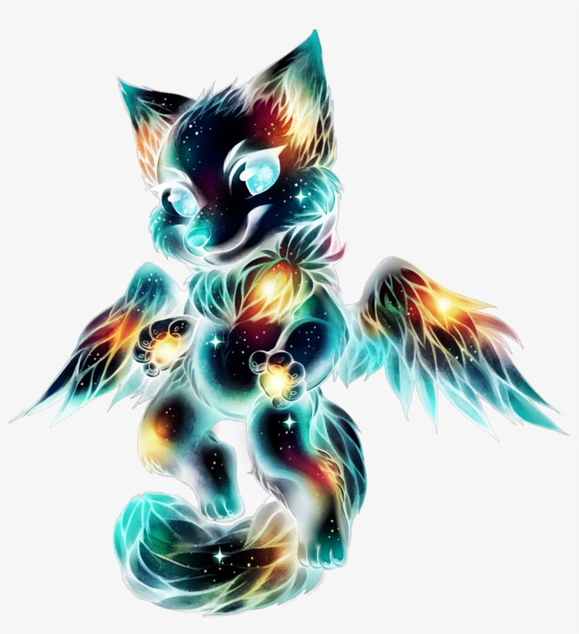 Galaxy Fox - Galaxy Cat Dragon, transparent png #275979