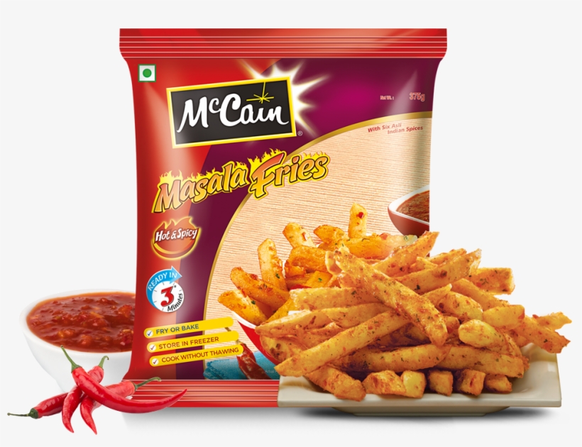 Mccain Hot & Spicy Masala Fries - Mccain Masala Fries 375 Gm, transparent png #276242