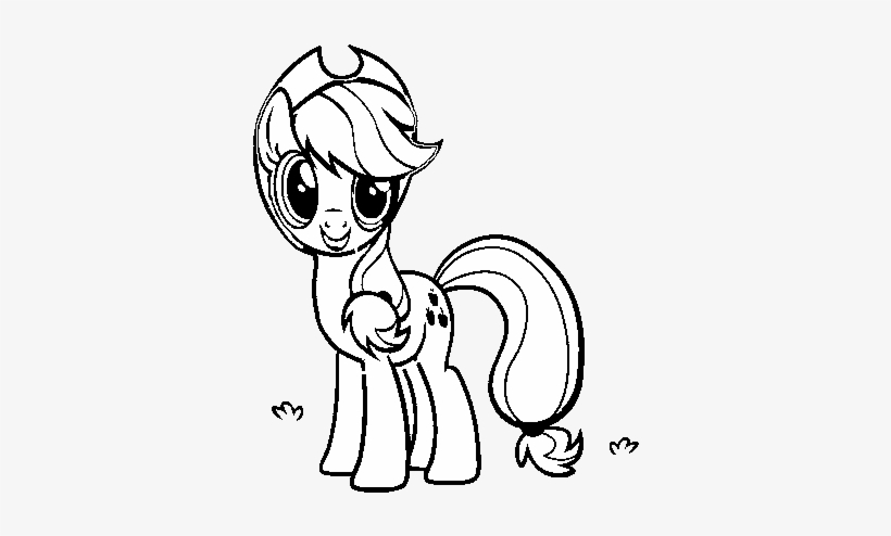 Applejack Of My Little Pony Coloring Page - My Little Pony Kolorowanki, transparent png #276506