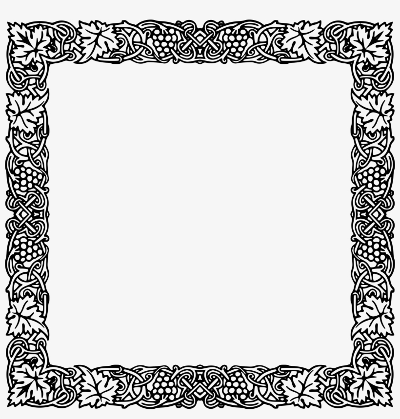 Png Black And White Library Fancy Vintage Big Image - Square Frame Png, transparent png #276665