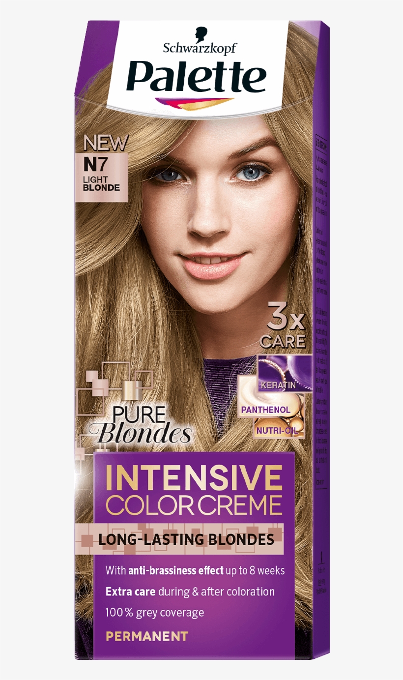 Palette Com Icc Pure Blondes N7 Light Blonde - Palette Intensive Color Creme N7, transparent png #276943