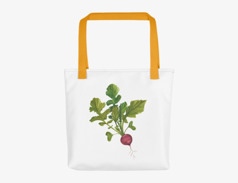 Radish Watercolor Tote Bag - Cute Monster Tote Bag, transparent png #277350