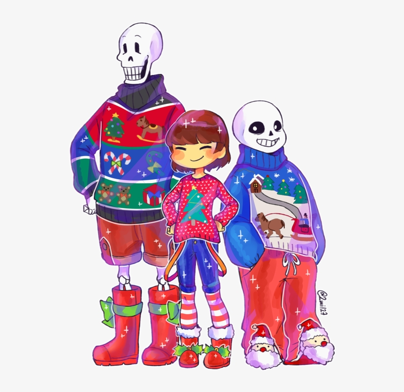 Embedded Image Permalink / Undertale Christmas Sans - Undertale Christmas Art, transparent png #277640