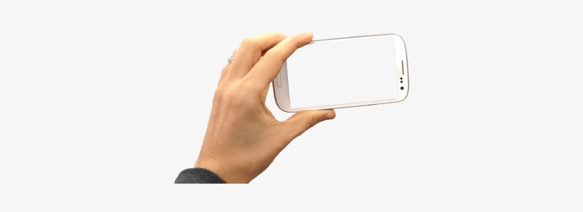 Hand Holding Smartphone Landscape - Micromax Canvas Blaze 4g Plus Q414, transparent png #277643