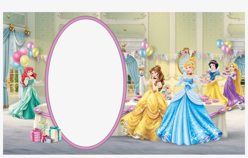 Clip Black And White Download Kids Frame With Disney - Disney Princesses Frame, transparent png #277685