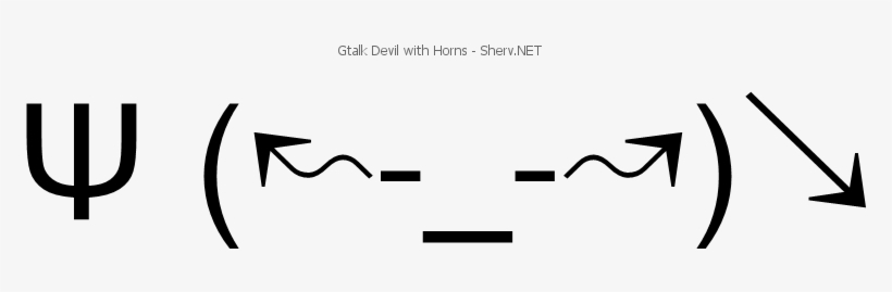 Gtalk Devil With Horns Inverted - Devil Using Keyboard Symbols, transparent png #278086