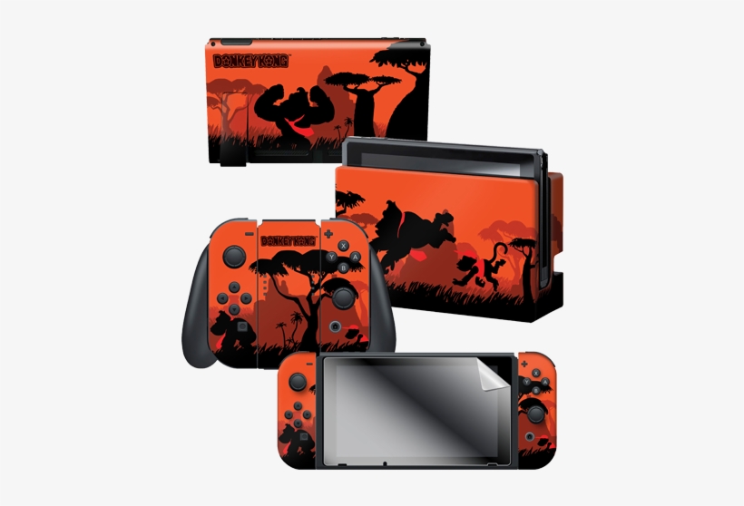 Cg - Switch - Donkey Kong - Savannah Silhouette - Skins - Donkey Kong Switch Skin, transparent png #278297