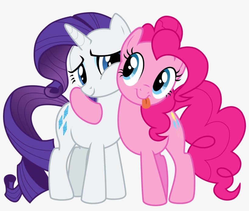 Two Are Best Ponies , - My Little Pony Rarity And Pinkie Pie, transparent png #278599