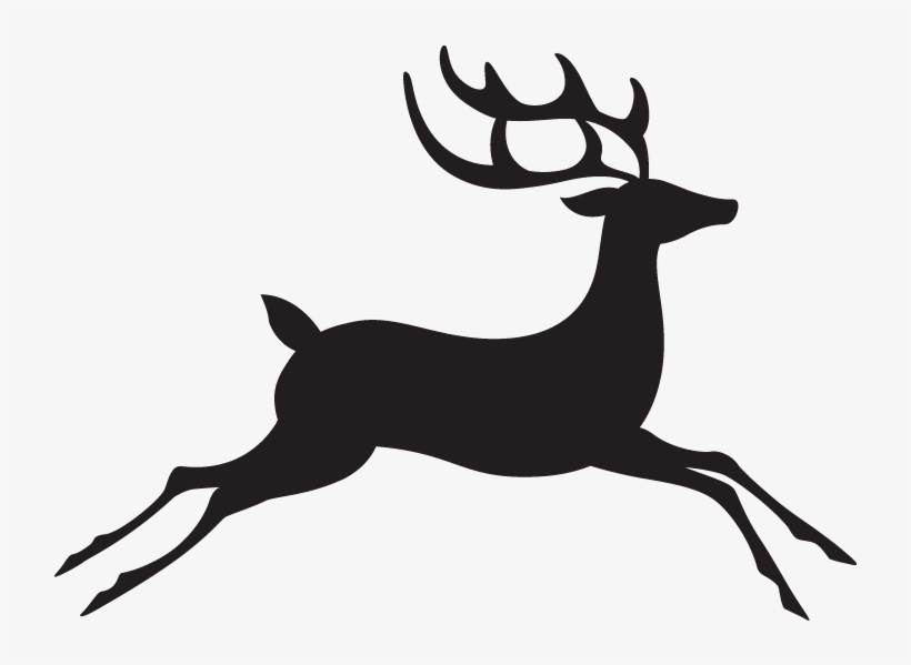 Reindeer Silhouette Png - White Reindeer Png, transparent png #278667