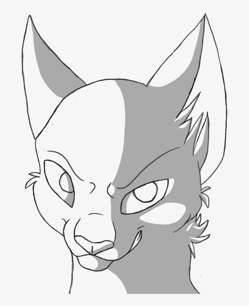 Ki85kxq4t - Warrior Cat Face Drawing, transparent png #279082