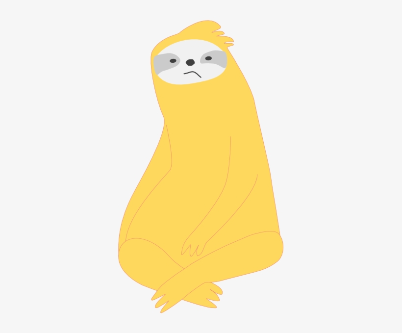 Mediocre Sloth Messages Sticker-2 - Sloth, transparent png #279270