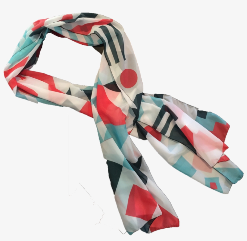 Geometric Sheer Poly Scarf, transparent png #279318