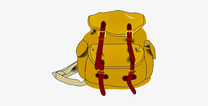 Backpack Brown Sack Bag Hiking Backpacking - Backpack Illustration, transparent png #279509
