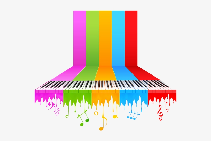 Musical Music Illustration Creative Color Keyboard - Music Background Designs Hd Png, transparent png #2700200