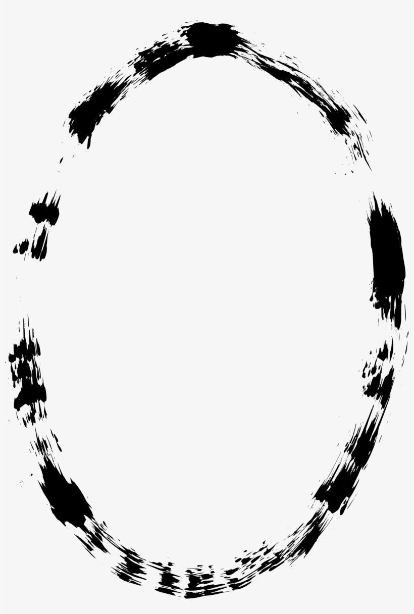 6 Grunge Oval Frame - Clip Art, transparent png #2700668