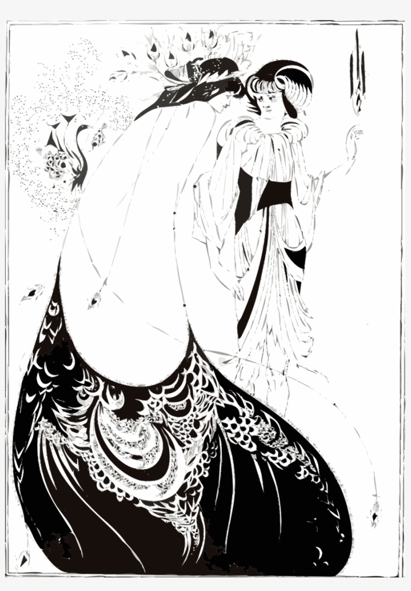 Aubrey Beardsley Clipart The Peacock Skirt Salome United - Aubrey Beardsley, transparent png #2700760