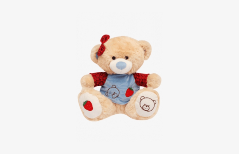 Unisex Strawberry Teddy Bear Soft Toy - Fair Isle, transparent png #2700975