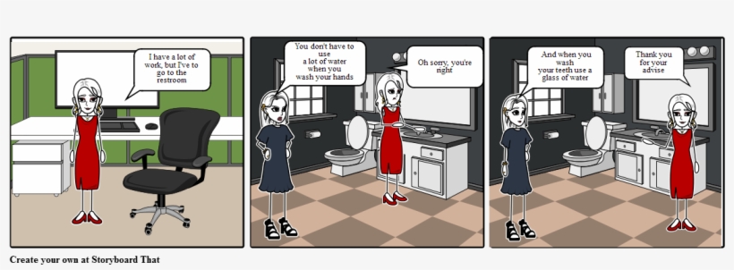 Save Water At Work - Cartoon, transparent png #2701157