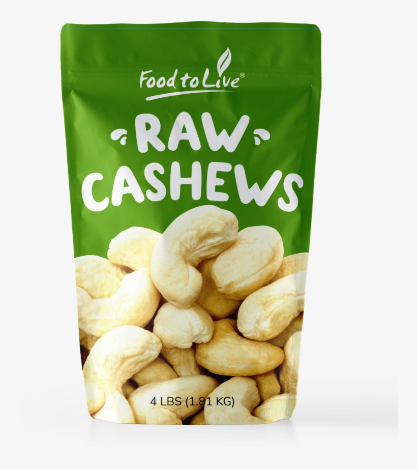 54 650108 Raw Cashews 03 Jul 2017 - Food To Live Brazil Nuts (whole, Shelled, Raw, Unsalted,, transparent png #2702010