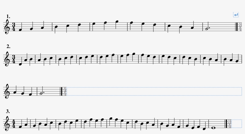 Example With Breaks And Frames - Sheet Music, transparent png #2702163