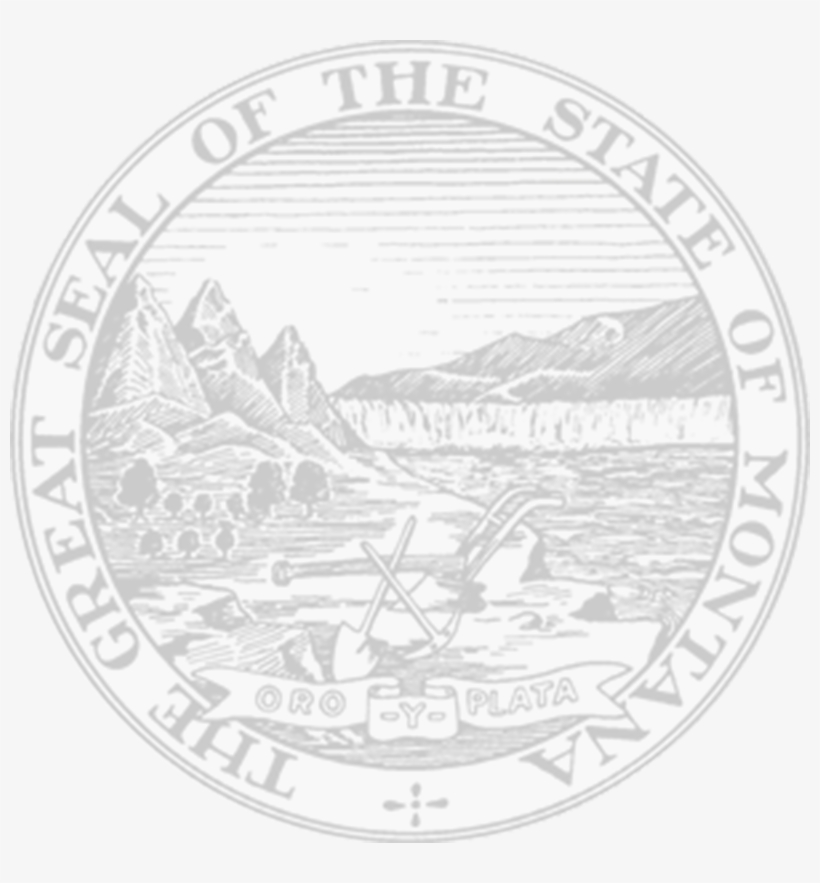 The Great Seal Of The State Of Montana - Great Seal Of The State Of Montana Crest Engraved Round, transparent png #2703019