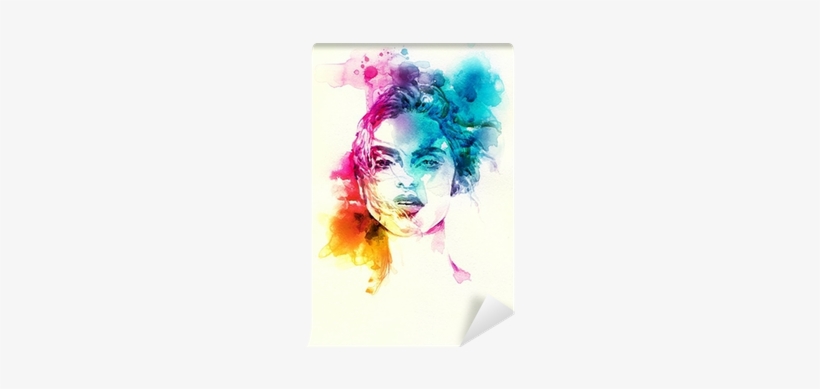 Woman Portrait - Abstract Watercolor Painting Face, transparent png #2703418