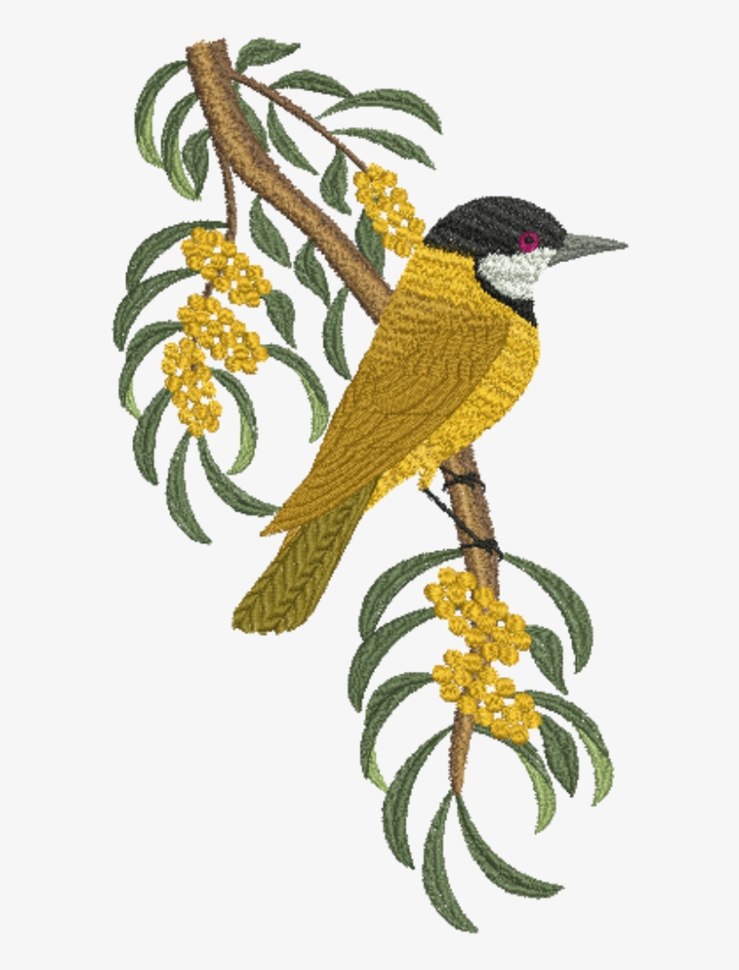 Golden Whistler - 3 - 99 - Machine Embroidery Design, transparent png #2703598