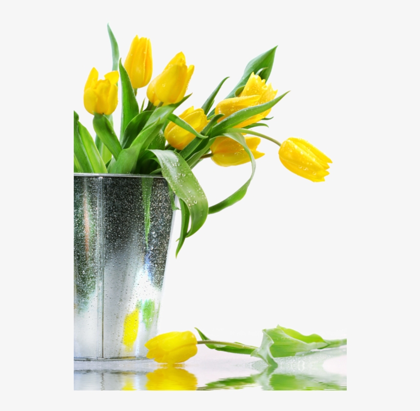 Le Jaune À Rungis - Yellow Tulip Flower Bouquets, transparent png #2703733