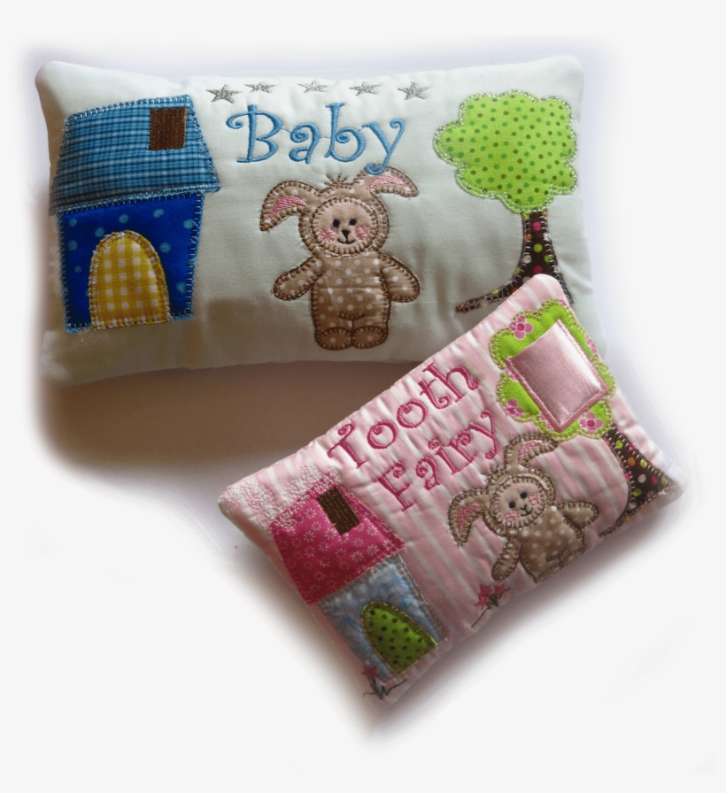 Bunny Onesy Tooth Fairy Pillow And Appliques In The - Appliqué, transparent png #2703766