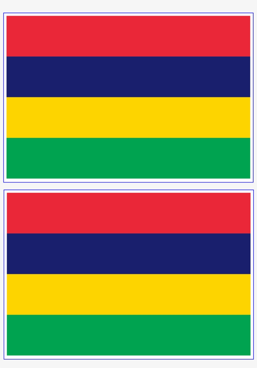 Download This Free Printable Mauritius Template A4 - Flag Of Mauritius, transparent png #2704163