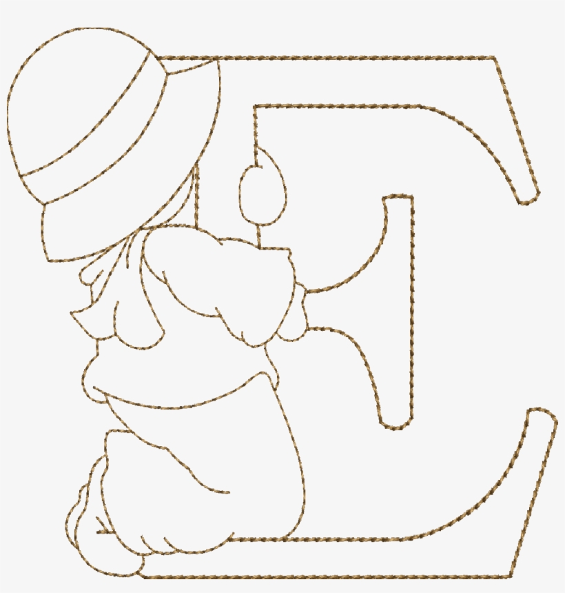 Machine Embroidery Designs Entire Alphabet At Website - Alphabet Sunbonnet Sue & W, transparent png #2704216