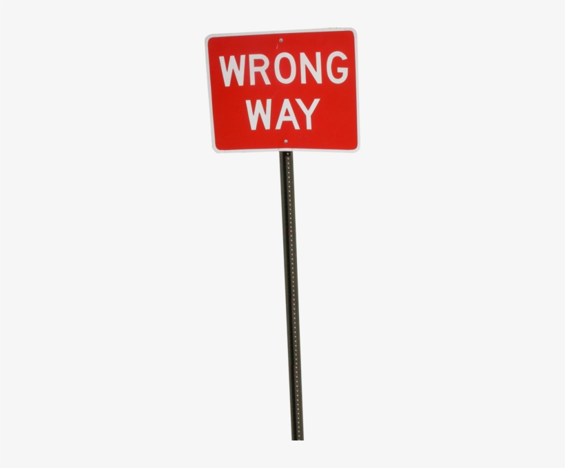Share This Image - Wrong Way Sign Png, transparent png #2704292