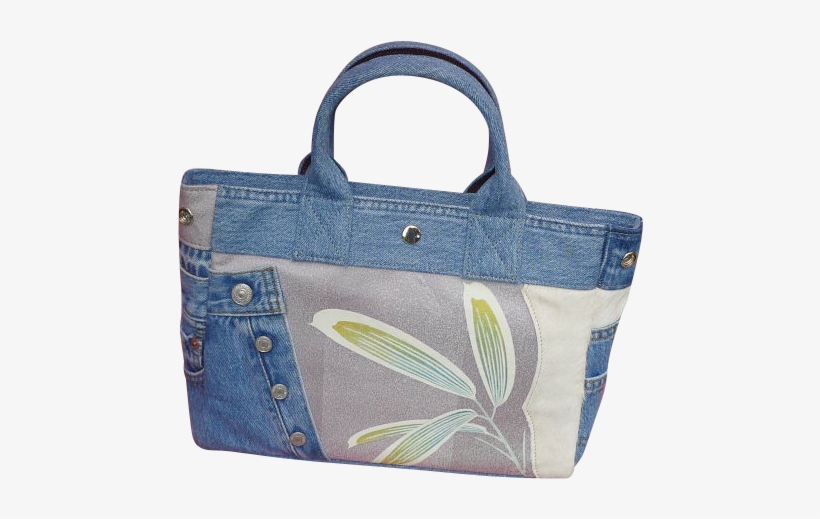Pine And Bamboo Leaf Tote Bag - Jeans Bag Png, transparent png #2704945