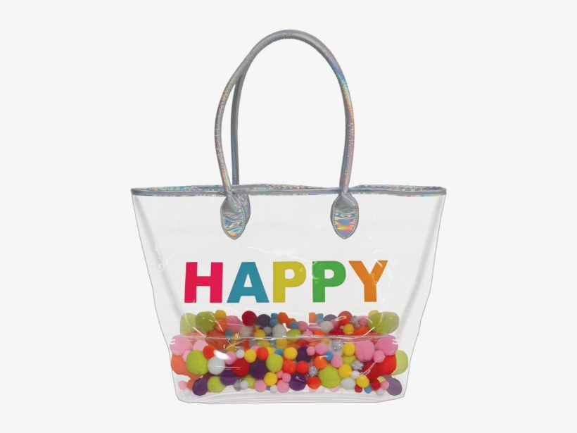 Picture Of Happy Pom Pom Clear Tote Bag - Tote Bag, transparent png #2705068
