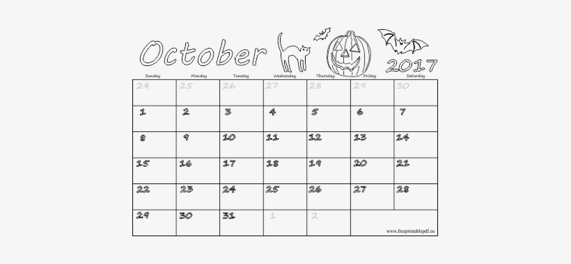 October 2017 Blank Calendar - Free October 2017 Calendar Printable ...