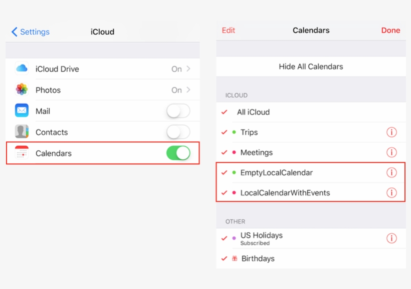 Figure 3 After Enabling Calendars For Icloud, Localcalendarwithevents - Photography, transparent png #2705238