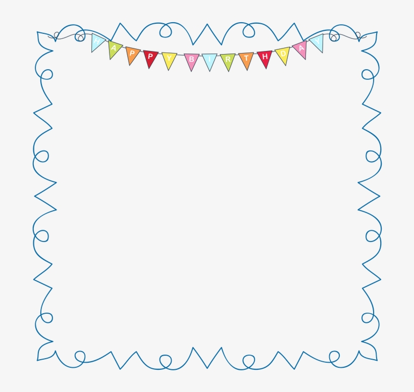 Clipart Birthday Picture Frame - Confetti Frame Clip Art, transparent png #2705864