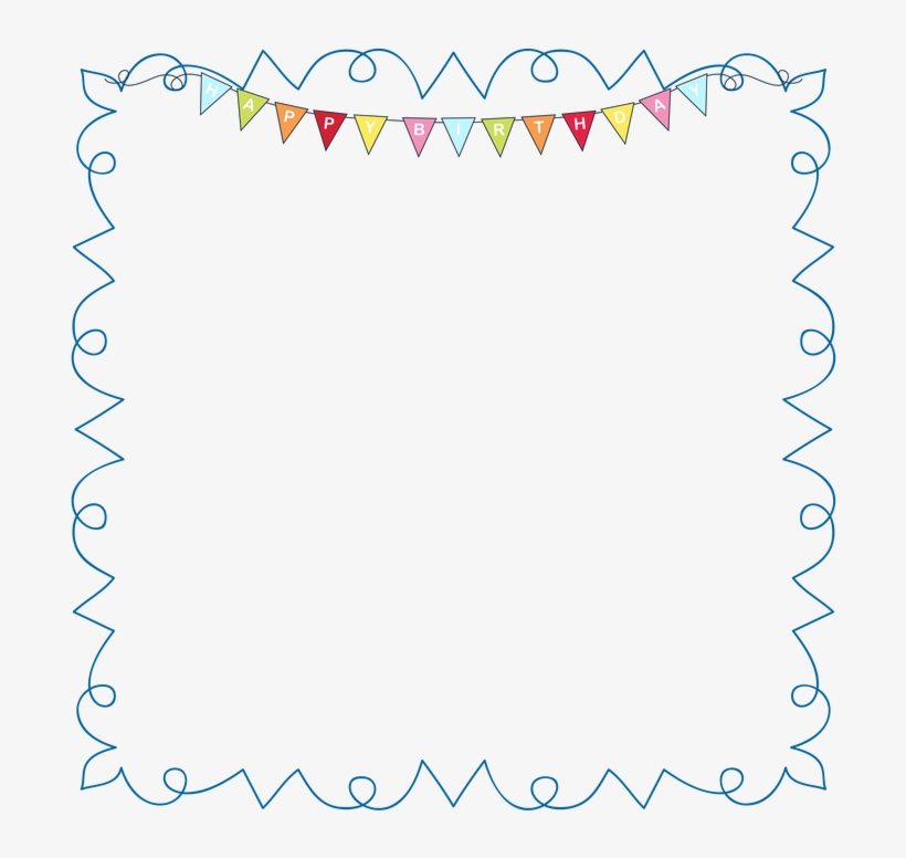 Clipart Birthday Picture Frame - Confetti Frame Clip Art, transparent png #2705864