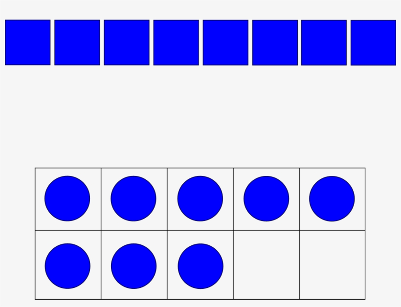 8 Ten Frame Clipart - Ten Frame With 8 Dots, transparent png #2706085