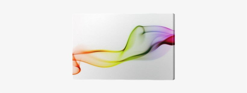 Colored Smoke Curves Isolated On White Background Canvas - Arum, transparent png #2706576